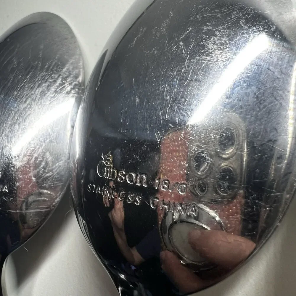 Lot of 7 Vtg Gibson Coca Cola Stainless Steel Tablespoons Spoons Coke Bottle 7